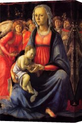 The Virgin And Child with Five Angels Canvas Paintings - The Virgin and Child with Five Angels by Sandro Botticelli
