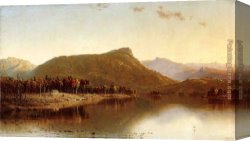 Home Canvas Paintings - A Home in the Wilderness by Sanford Robinson Gifford
