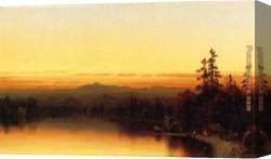 Gifford Canvas Paintings - A Twilight in the Adirondacks by Sanford Robinson Gifford