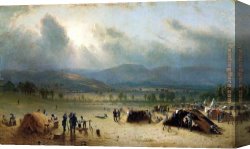 A Rank Soldier of The 7th Hussar Regiment Canvas Paintings - Camp of the Seventh Regiment, near Frederick, Maryland, in July 1863 by Sanford Robinson Gifford