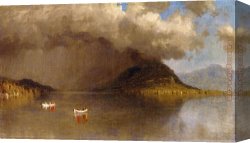 St George And The Dragon, Victory Leading Sketch-model for a Proposed War Memorial Canvas Paintings - Coming Rain on Lake George, A Sketch by Sanford Robinson Gifford