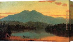 Twilight Canvas Paintings - Indian Twilight by Sanford Robinson Gifford