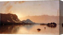 Maggiore Canvas Paintings - Isola Bella in Lago Maggiore by Sanford Robinson Gifford