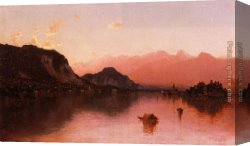 Maggiore Canvas Paintings - Isola Bella, Lago Maggiore, a Sketch by Sanford Robinson Gifford