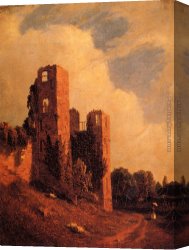 Gifford Canvas Paintings - Kenilworth Castle by Sanford Robinson Gifford