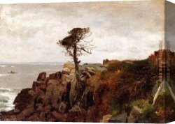 Man with Scythe Canvas Paintings - No Man's Land by Sanford Robinson Gifford