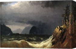 King's Canvas Paintings - Storm King of the Hudson by Sanford Robinson Gifford