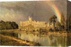 Gifford Canvas Paintings - Study of Windsor Castle by Sanford Robinson Gifford