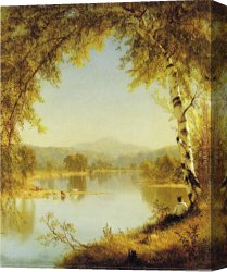 A Summer Idyll Canvas Paintings - Summer Idyll(1) by Sanford Robinson Gifford