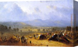 A Rank Soldier of The 7th Hussar Regiment Canvas Paintings - The Camp of the Seventh Regiment near Frederick, Maryland by Sanford Robinson Gifford