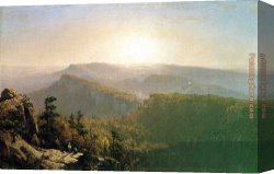 Gifford Canvas Paintings - The Shawangunk Mountains by Sanford Robinson Gifford