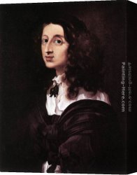 Queen Canvas Paintings - Queen Christina of Sweden by Sebastien Bourdon