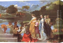 Moses Canvas Paintings - The Finding of Moses by Sebastien Bourdon