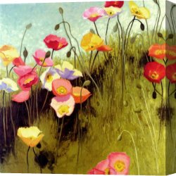 A Goat in a Meadow Canvas Paintings - Meadow Suite II by Shirley Novak