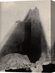 It Was to Be a Lasso Duel to The Death Canvas Paintings - Mung, the God of Death by Sidney H. Sime