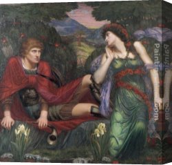 Sidney Canvas Paintings - Venus and Adonis by Sidney Harold Meteyard