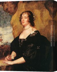 Diana And Acteon Canvas Paintings - Diana Cecil, Countess of Oxford by Sir Antony van Dyck