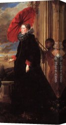 Dyck Canvas Paintings - Marchesa Elena Grimaldi by Sir Antony van Dyck