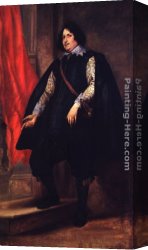 Gentleman Canvas Paintings - Portrait of a Gentleman by Sir Antony van Dyck