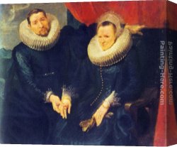 Dyck Canvas Paintings - Portrait of a Married Couple by Sir Antony van Dyck