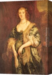 Countess Canvas Paintings - Portrait of Anne Carr, Countess of Bedford (1615-1684) by Sir Antony van Dyck