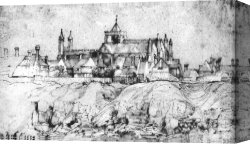 Dyck Canvas Paintings - St Mary's Church at Rye, England by Sir Antony van Dyck