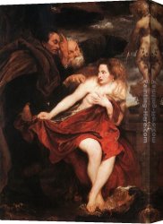 Dyck Canvas Paintings - Susanna and the Elders by Sir Antony van Dyck