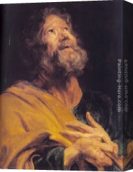 Dyck Canvas Paintings - The Penitent Apostle Peter by Sir Antony van Dyck