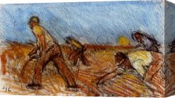 Harvest Canvas Paintings - Study For 'Harvest' by Sir George Clausen
