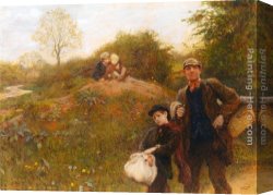 A Weary Way Canvas Paintings - A Weary Way by Sir Hubert von Herkomer