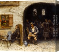 Hund Fuchs Und Katze Canvas Paintings - Immer wird's schlimmer und besserwird's nimmer by Sir Hubert von Herkomer