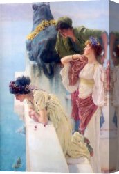 Sir Lawrence Alma-tadema Canvas Paintings - A coign of vantage by Sir Lawrence Alma-Tadema