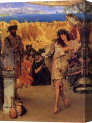 Sir Lawrence Alma-tadema Canvas Paintings - A Harvest Festival by Sir Lawrence Alma-Tadema
