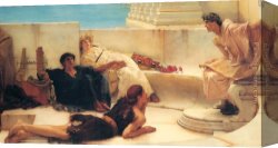 Sir Lawrence Alma-tadema Canvas Paintings - A Reading from Homer by Sir Lawrence Alma-Tadema
