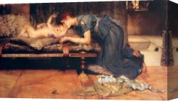 Sir Lawrence Alma-tadema Canvas Paintings - An Earthly Paradise by Sir Lawrence Alma-Tadema