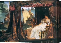 Cleopatra Testing Poisons on Condemned Prisoners Canvas Paintings - Antony and Cleopatra by Sir Lawrence Alma-Tadema