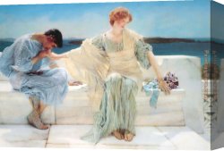 Sir Lawrence Alma-tadema Canvas Paintings - ask me no more by Sir Lawrence Alma-Tadema