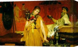 Sir Lawrence Alma-tadema Canvas Paintings - between hope and fear by Sir Lawrence Alma-Tadema