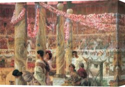 Sir Lawrence Alma-tadema Canvas Paintings - Caracalla and Geta by Sir Lawrence Alma-Tadema