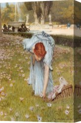 Sir Lawrence Alma-tadema Canvas Paintings - flora by Sir Lawrence Alma-Tadema
