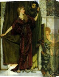Home Canvas Paintings - Not at Home by Sir Lawrence Alma-Tadema