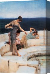 Sir Lawrence Alma-tadema Canvas Paintings - Silver Favorites by Sir Lawrence Alma-Tadema