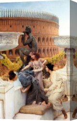 Sir Lawrence Alma-tadema Canvas Paintings - The Colosseum by Sir Lawrence Alma-Tadema