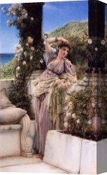 Park of Rose Canvas Paintings - Thou Rose of all the Roses by Sir Lawrence Alma-Tadema