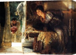 Sir Lawrence Alma-tadema Canvas Paintings - Welcome Footsteps by Sir Lawrence Alma-Tadema