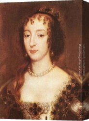Lely Canvas Paintings - Henrietta Maria of France, Queen of England by Sir Peter Lely