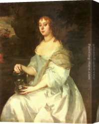 Lely Canvas Paintings - Portrait of Hannah Bulwer by Sir Peter Lely