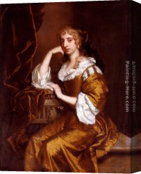 Lely Canvas Paintings - Portrait Of Mrs. Charles Bertie by Sir Peter Lely