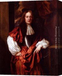 Lely Canvas Paintings - Portrait Of The Hon. Charles Bertie Of Uffington by Sir Peter Lely