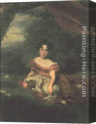 Peel Canvas Paintings - Portrait of Miss Peel by Sir Thomas Lawrence